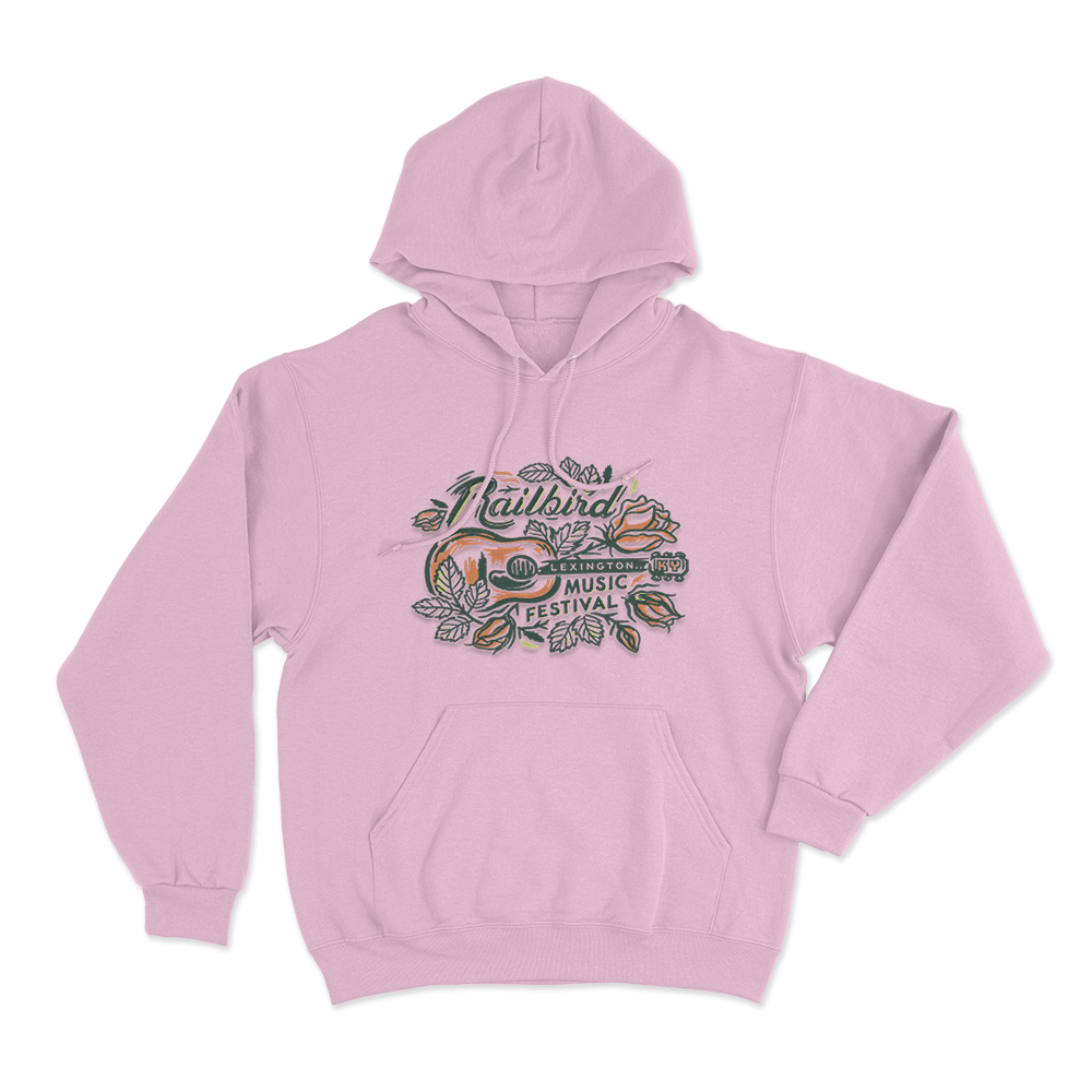 Guitar Lineup Unisex Hoodie Pink Guitar Lineup Unisex Hoodie Pink