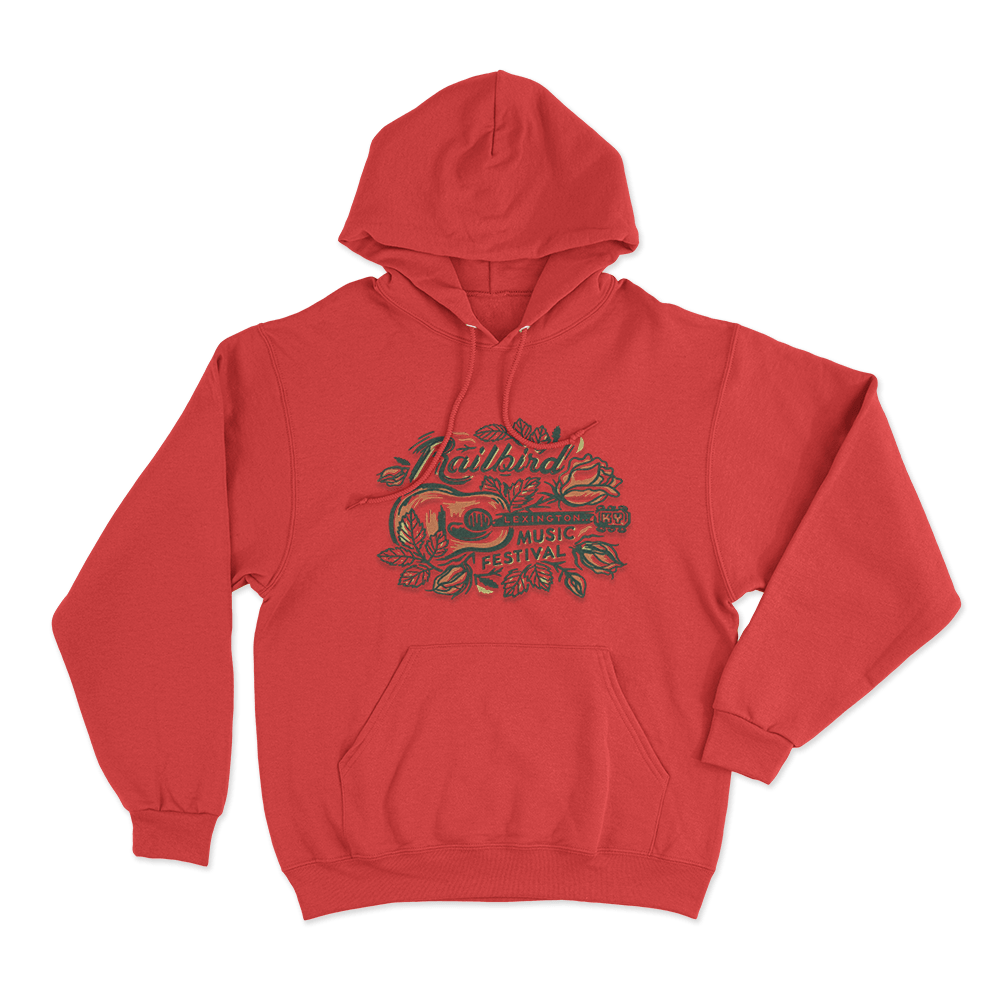 Guitar Lineup Unisex Hoodie Red Guitar Lineup Unisex Hoodie Red