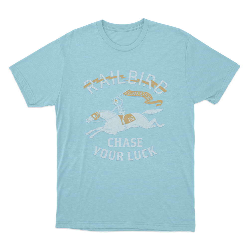 Racehorse Lineup Unisex T Shirt Sky Blue Racehorse Lineup Unisex T Shirt Sky Blue