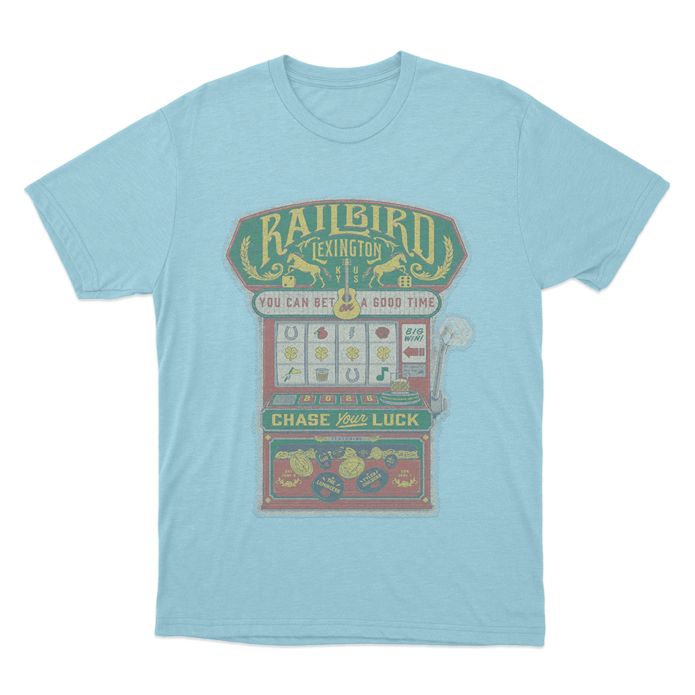 Slot Machine Lineup Unisex T Shirt Sky Blue Slot Machine Lineup Unisex T Shirt Sky Blue
